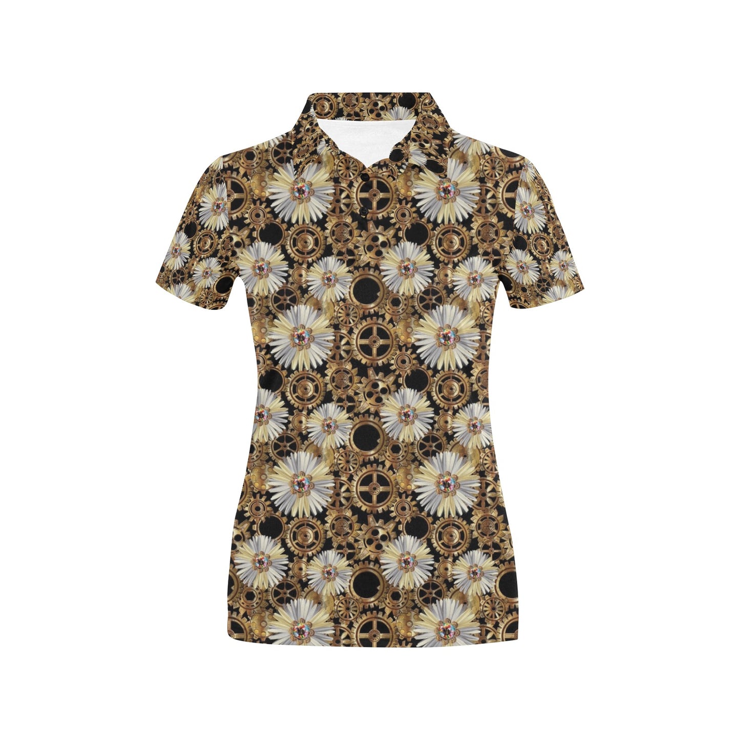 Steampunk Print Design LKS305 Women's Polo Shirt