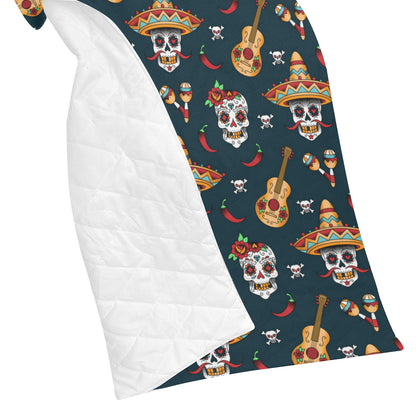 sugar skull Mexican Premium Quilt