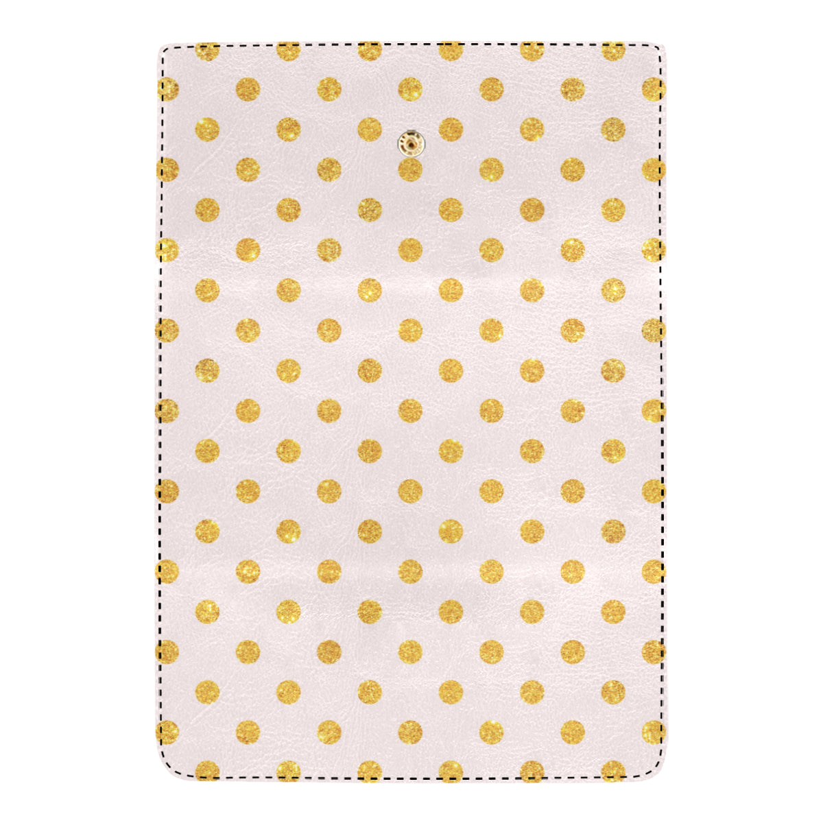 Polka Dot Gold Pink Pattern Print Design 01 Women's Trifold Wallet