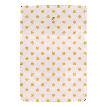 Polka Dot Gold Pink Pattern Print Design 01 Women's Trifold Wallet