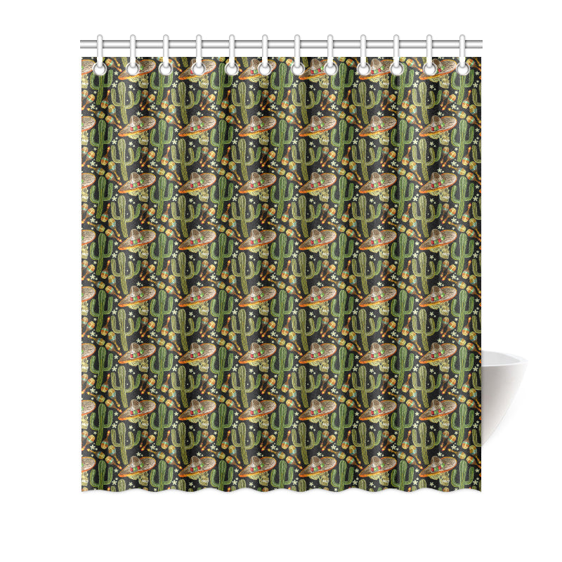 Western Style Print Shower Curtain