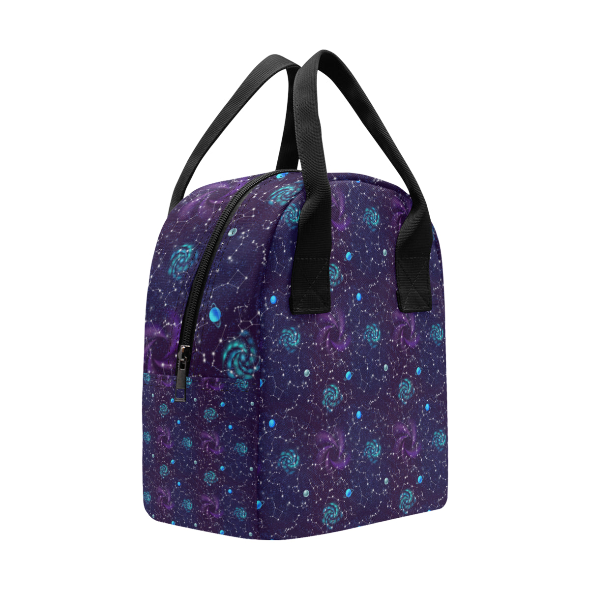 Zodiac Galaxy Design Print Insulated Lunch Bag