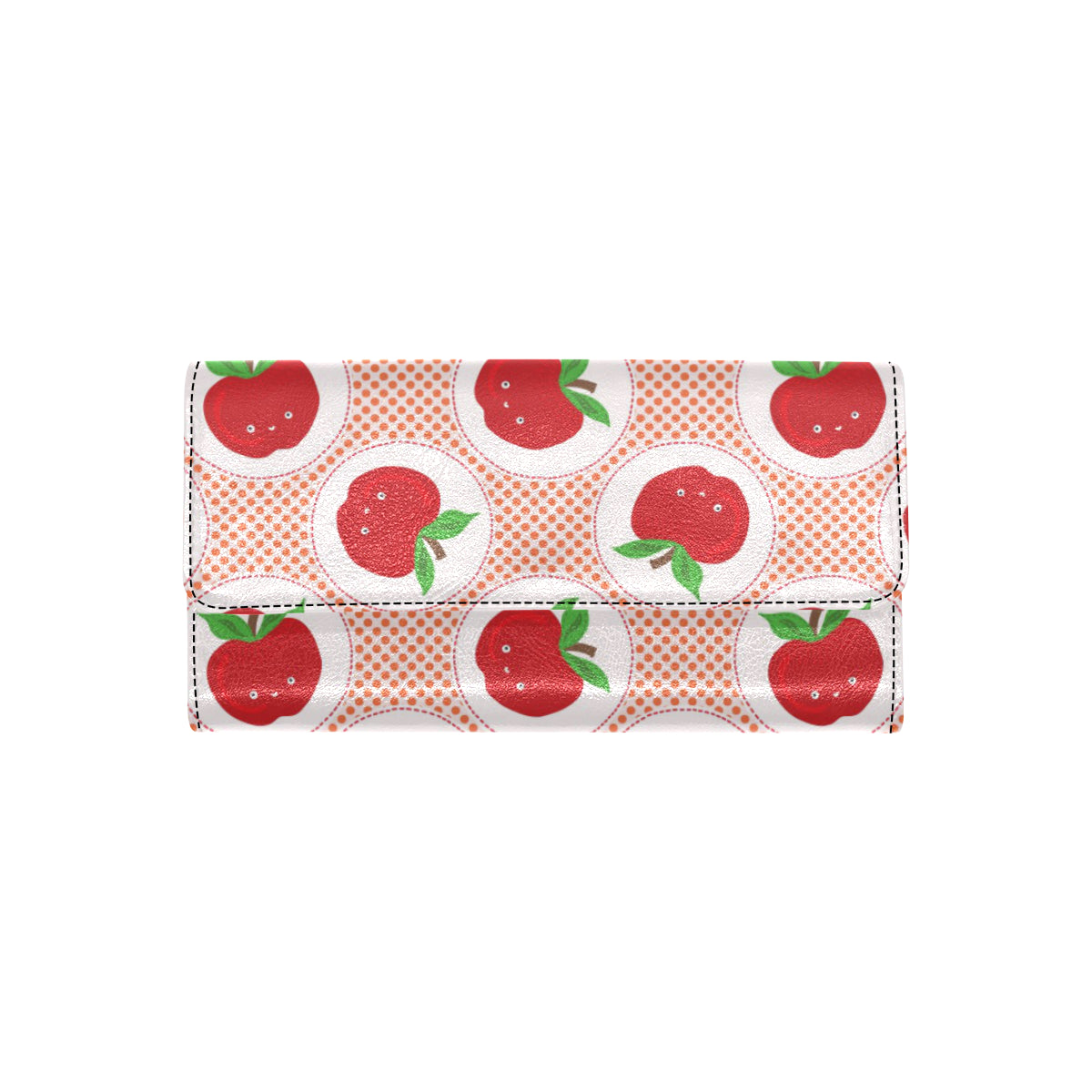 Apple Pattern Print Design AP08 Women's Trifold Wallet