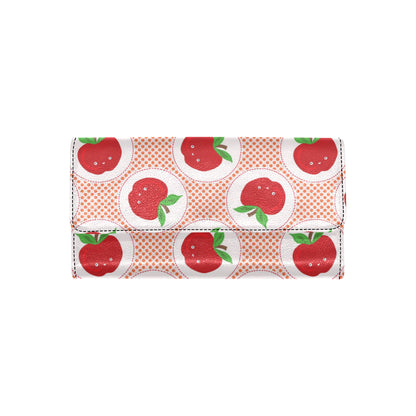 Apple Pattern Print Design AP08 Women's Trifold Wallet