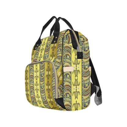 Polynesian Turtle Hawaiian Design Print Diaper Bag Backpack