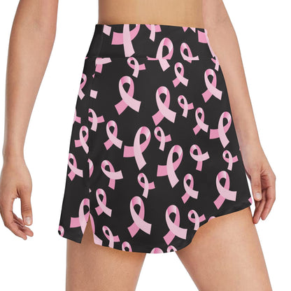 Breast Cancer Awareness Design 17" Golf & Pickleball Skort with Pockets