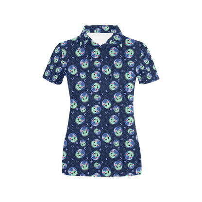 Alien Cat Women's Polo Shirt