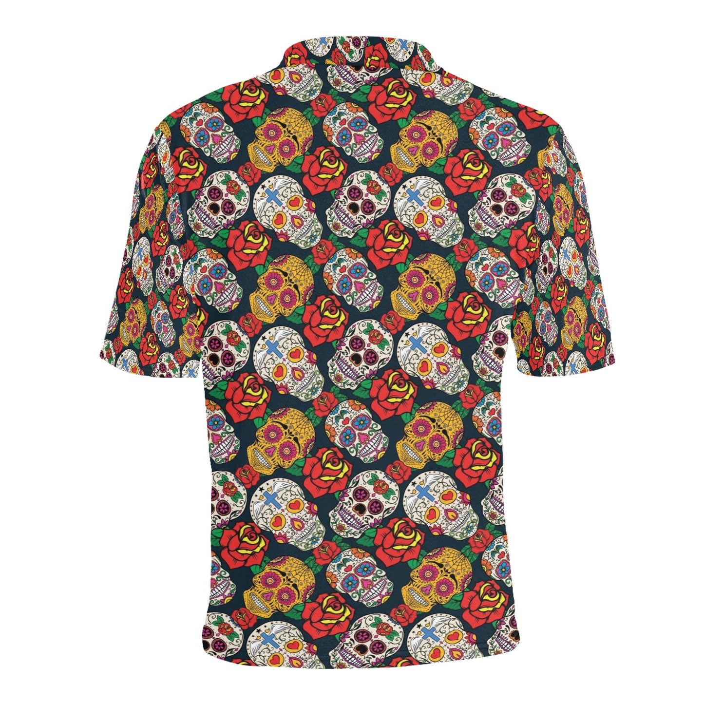 Sugar Skull Print Design LKS306 Men Polo Shirt