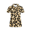 Jaguar Skin Pattern Print Design 02 Women's Polo Shirt