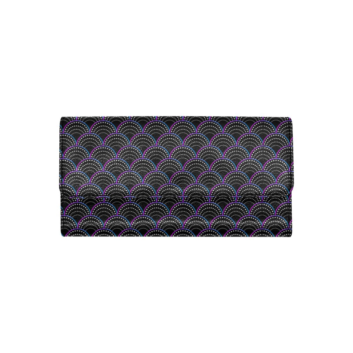 Mermaid Pattern Print Design 09 Women's Trifold Wallet