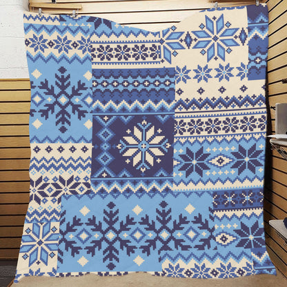 Nordic Pattern Print Design A04 Premium Quilt