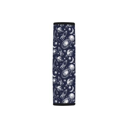 Space Rocket Print Design LKS301 Car Seat Belt Cover