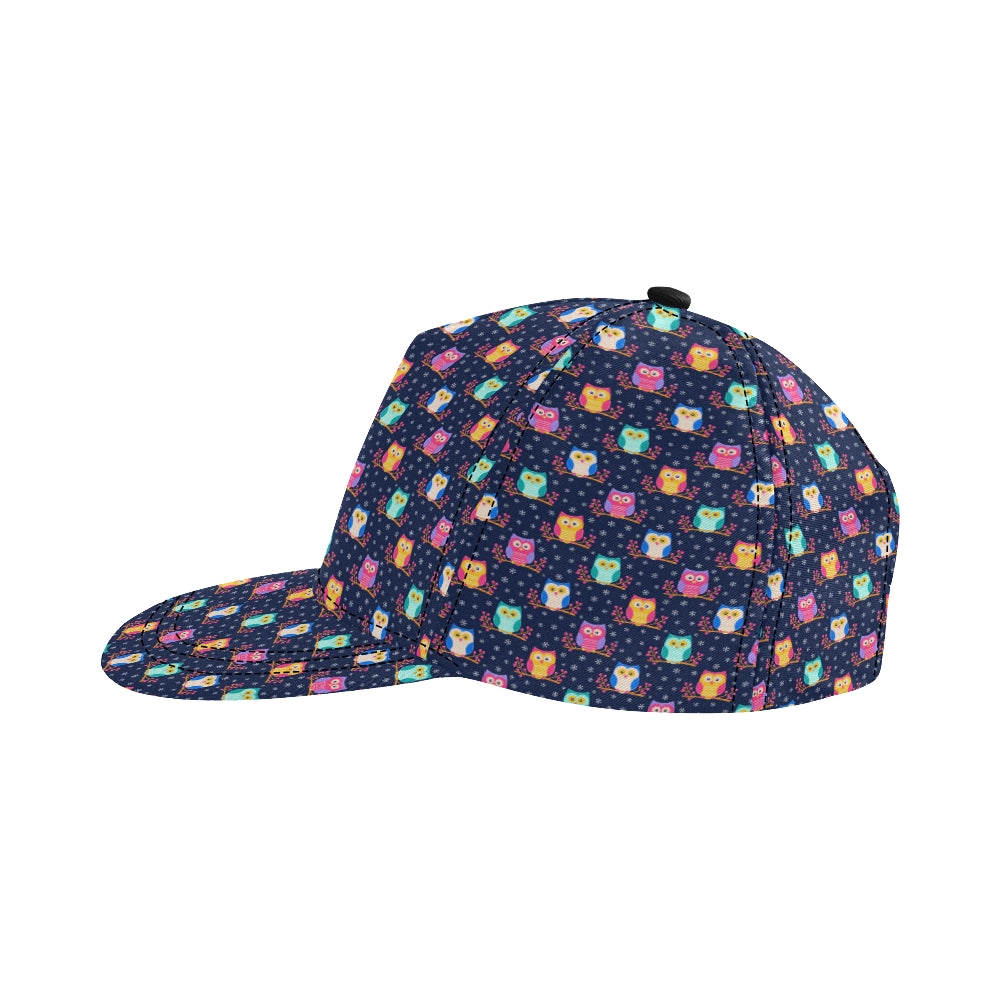 Owl Cute Themed Design Print Snapback Cap