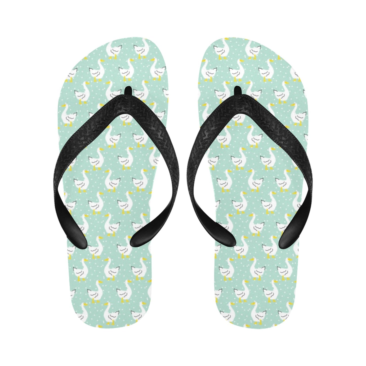 Goose Print Design LKS404 Flip Flops