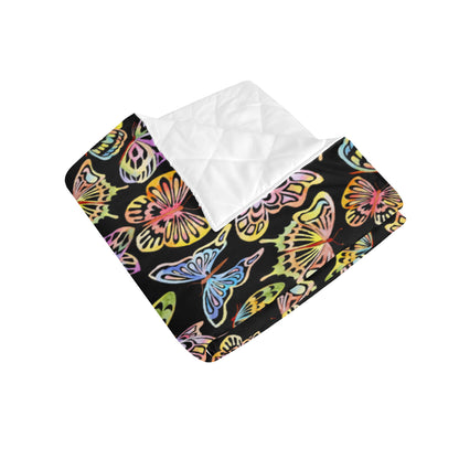 Butterfly Water Color Rainbow Premium Quilt