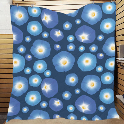 Morning Glory Pattern Print Design 02 Premium Quilt
