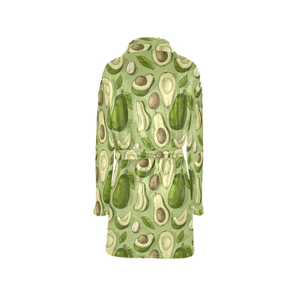 Avocado Pattern Print Design AC03 Women's Fleece Robe