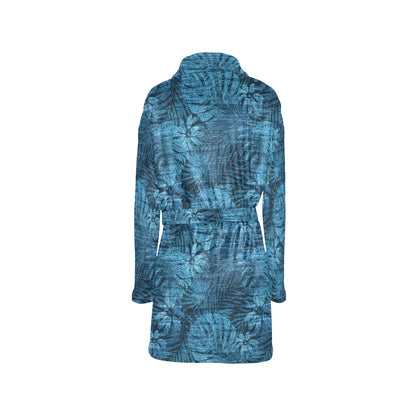 Jean Tropical Pattern Print Design 04 Women's Fleece Robe