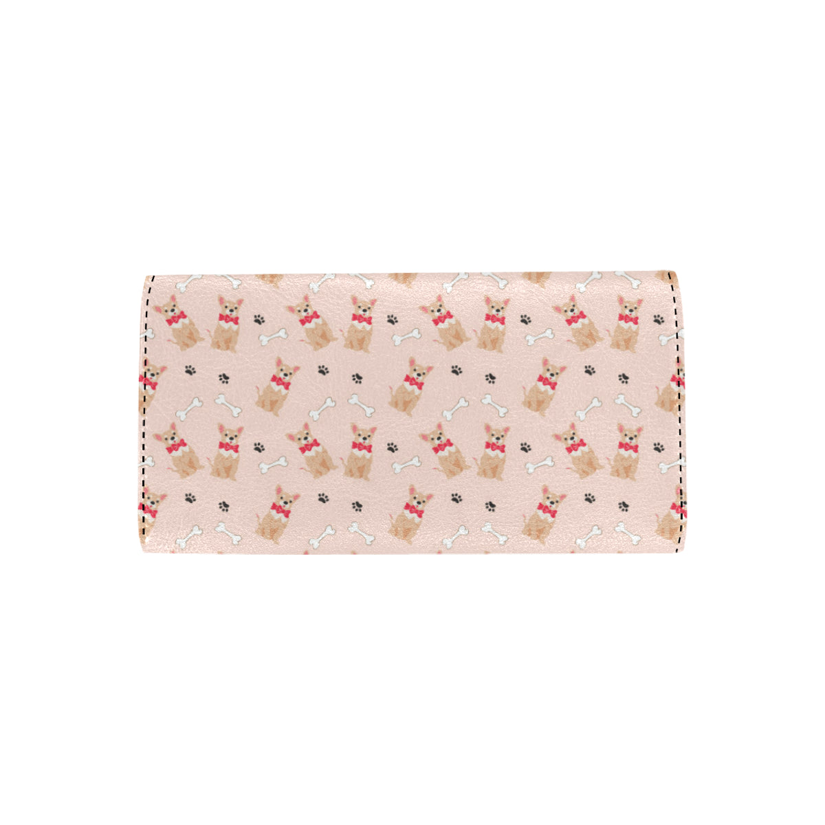 Chihuahua Pattern Print Design 04 Women's Trifold Wallet