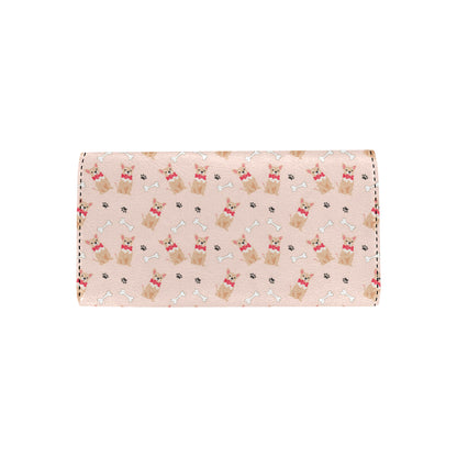 Chihuahua Pattern Print Design 04 Women's Trifold Wallet