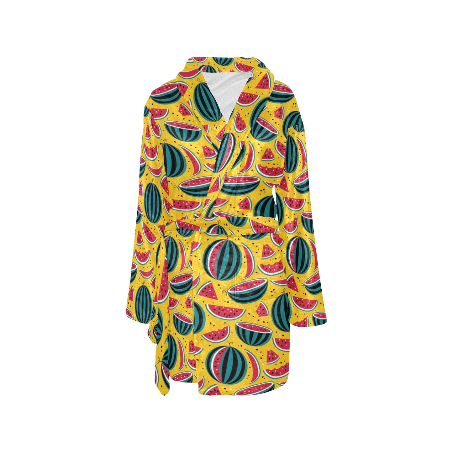 Watermelon Pattern Print Design WM02 Women's Fleece Robe