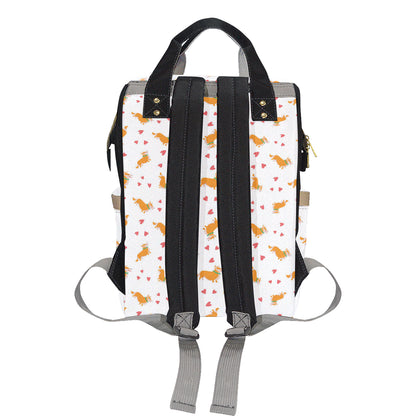 Cardigan Welsh Corgis Pattern Print Design 04 Diaper Bag Backpack