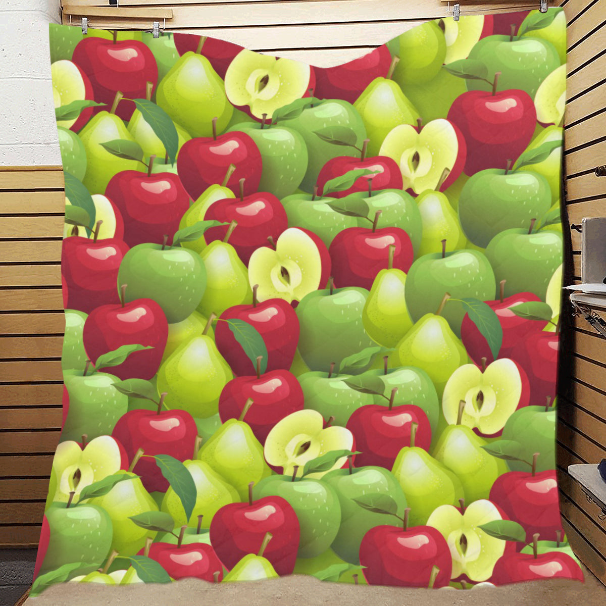 Apple Pattern Print Design AP03 Premium Quilt