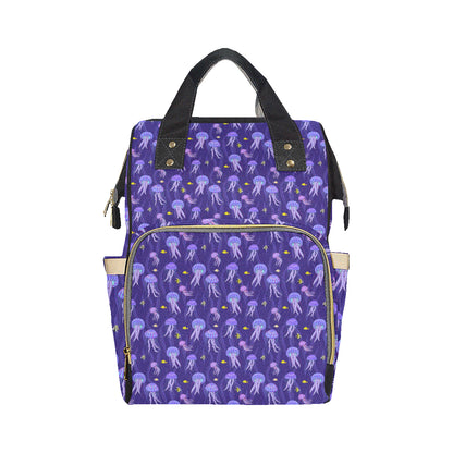 Jellyfish Style Print Diaper Bag Backpack