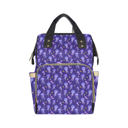 Jellyfish Style Print Diaper Bag Backpack