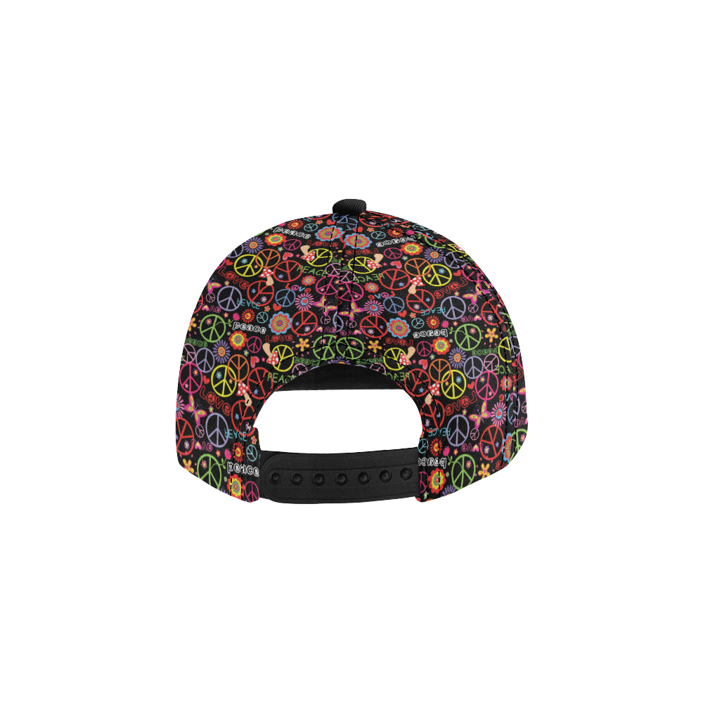 Peace Sign Colorful Design Print Snapback Cap