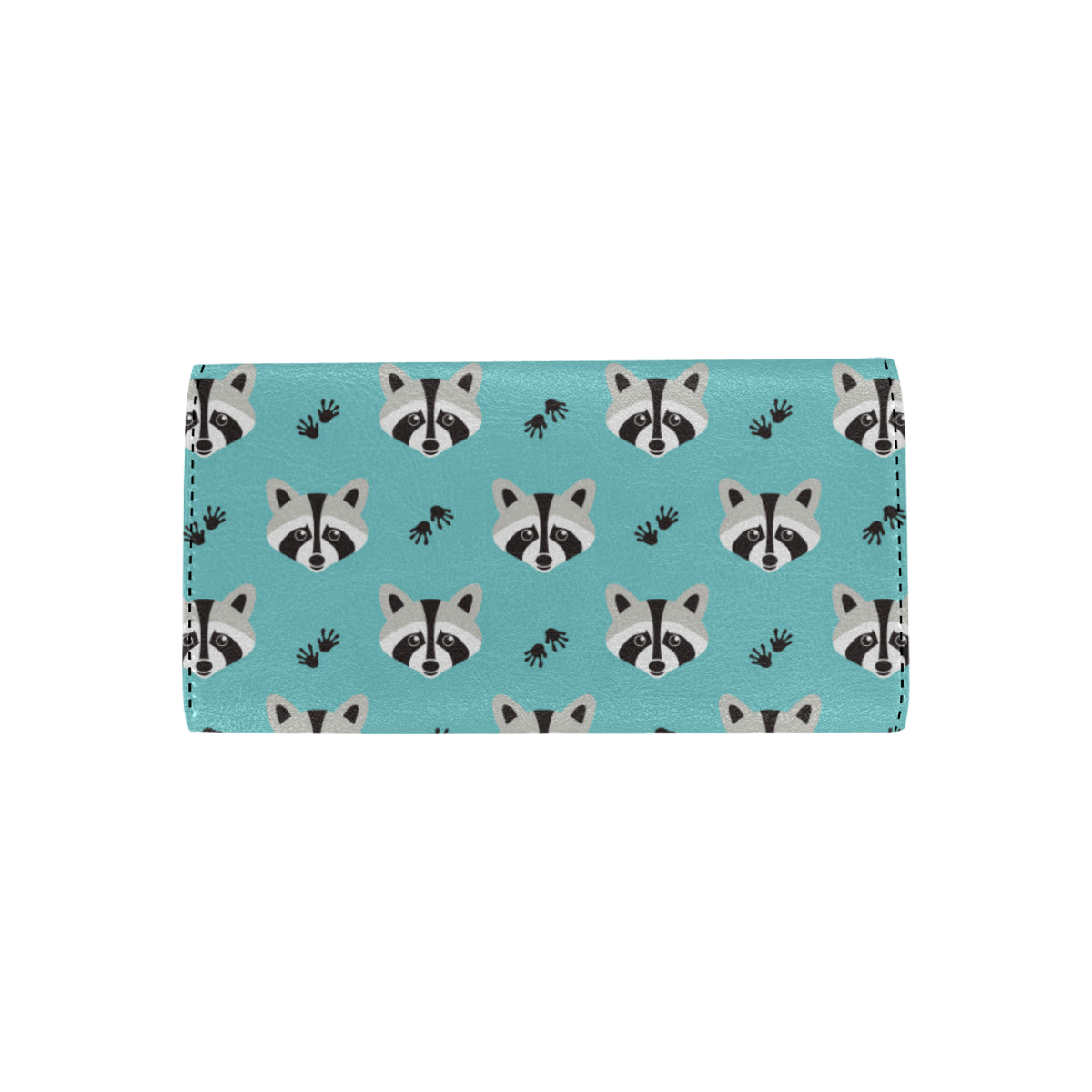Raccoon Pattern Print Design A01 Women's Trifold Wallet