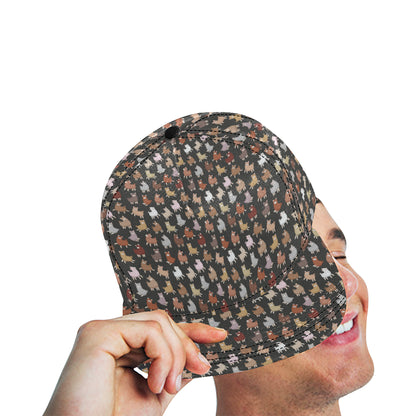 Alpaca Cute Design Themed Print Snapback Cap