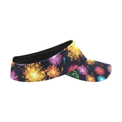 Firework Print Design LKS305 Unisex Sun Visor