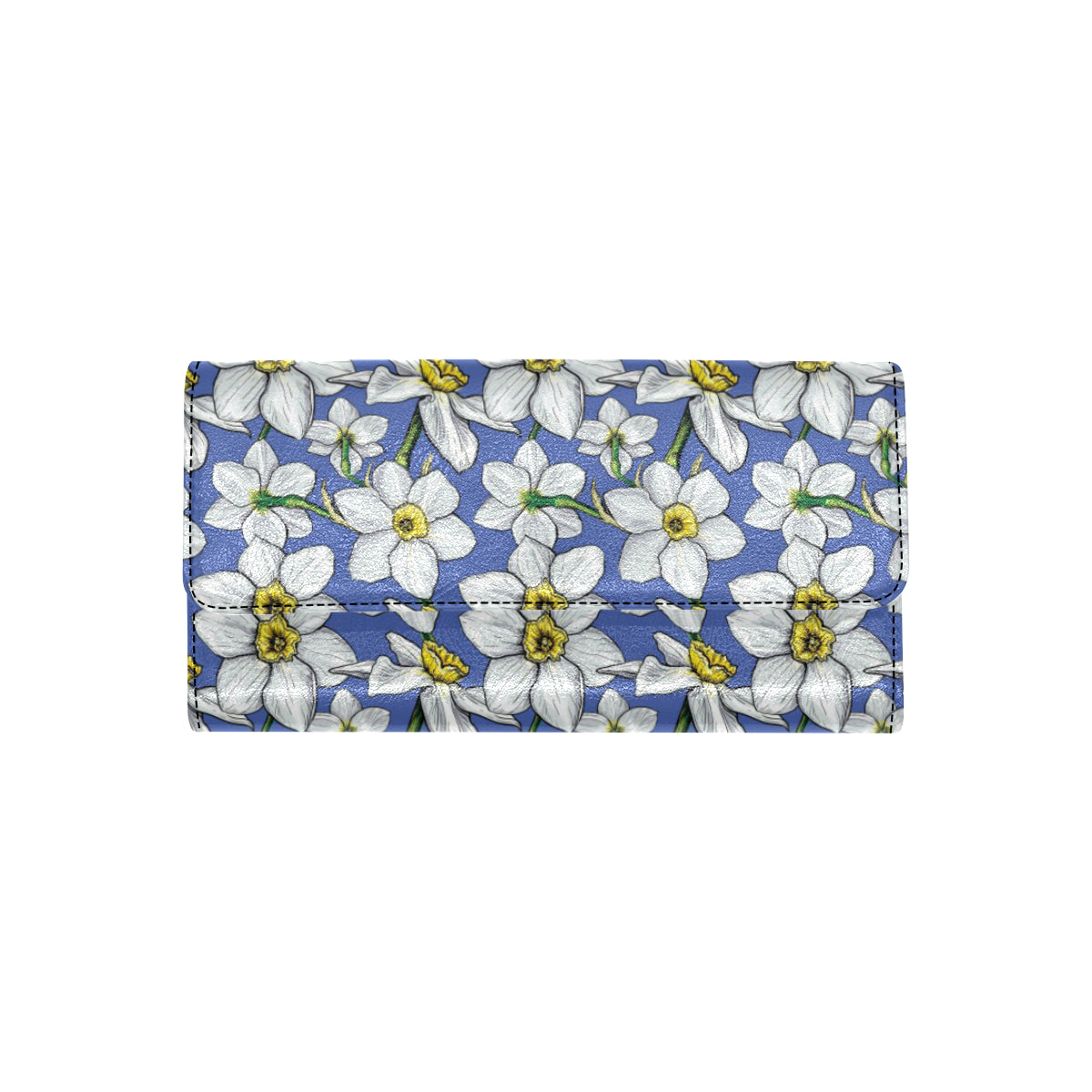 Daffodils Pattern Print Design DF08 Women's Trifold Wallet