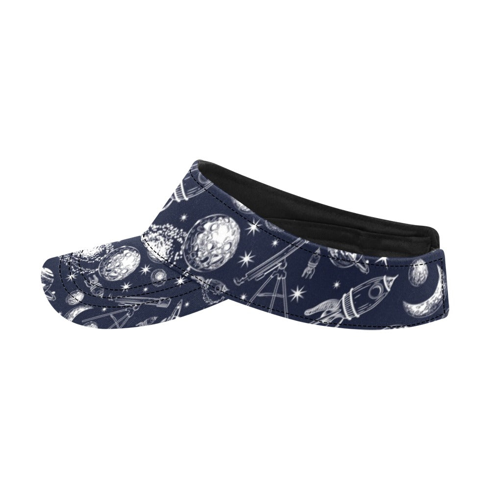 Space Rocket Print Design LKS301 Unisex Sun Visor