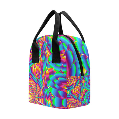 Psychedelic Trippy Pattern Insulated Lunch Bag