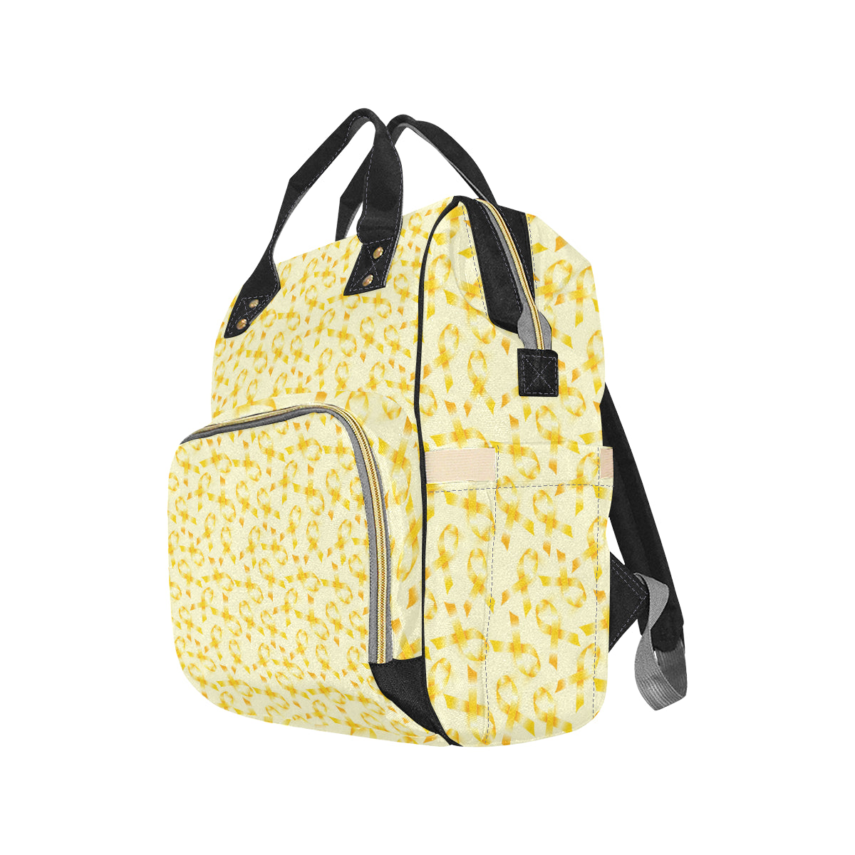 Childhood cancer Pattern Print Design 01 Diaper Bag Backpack