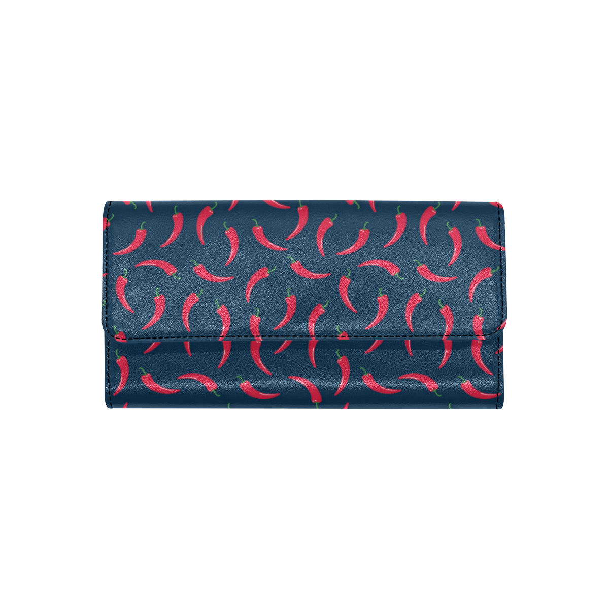 Chilli Pepper Pattern Print Design 03 Women's Trifold Wallet