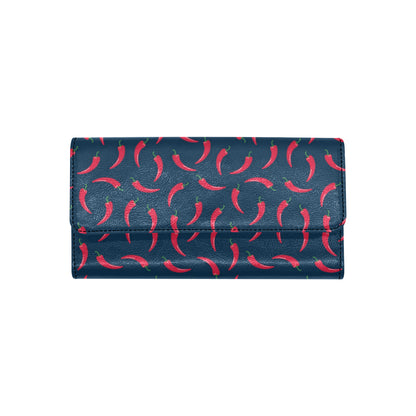 Chilli Pepper Pattern Print Design 03 Women's Trifold Wallet