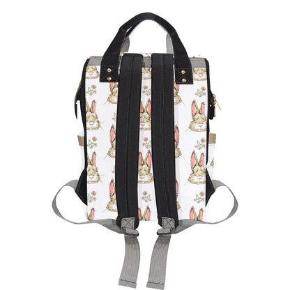 Rabbit Pattern Print Design RB09 Diaper Bag Backpack