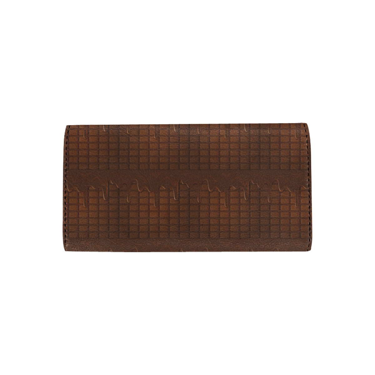 Chocolate Pattern Print Design 01 Women's Trifold Wallet
