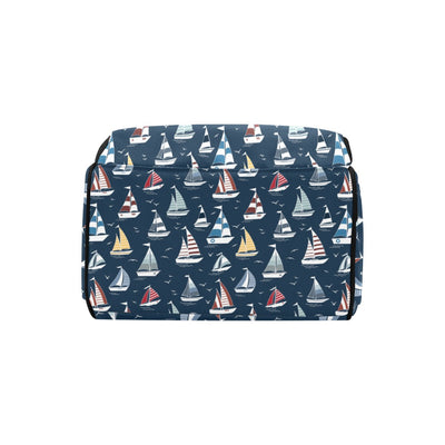 Sailboat Print Design LKS306 Diaper Bag Backpack