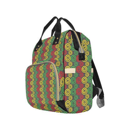 Rastafarian Pattern Print Design A05 Diaper Bag Backpack