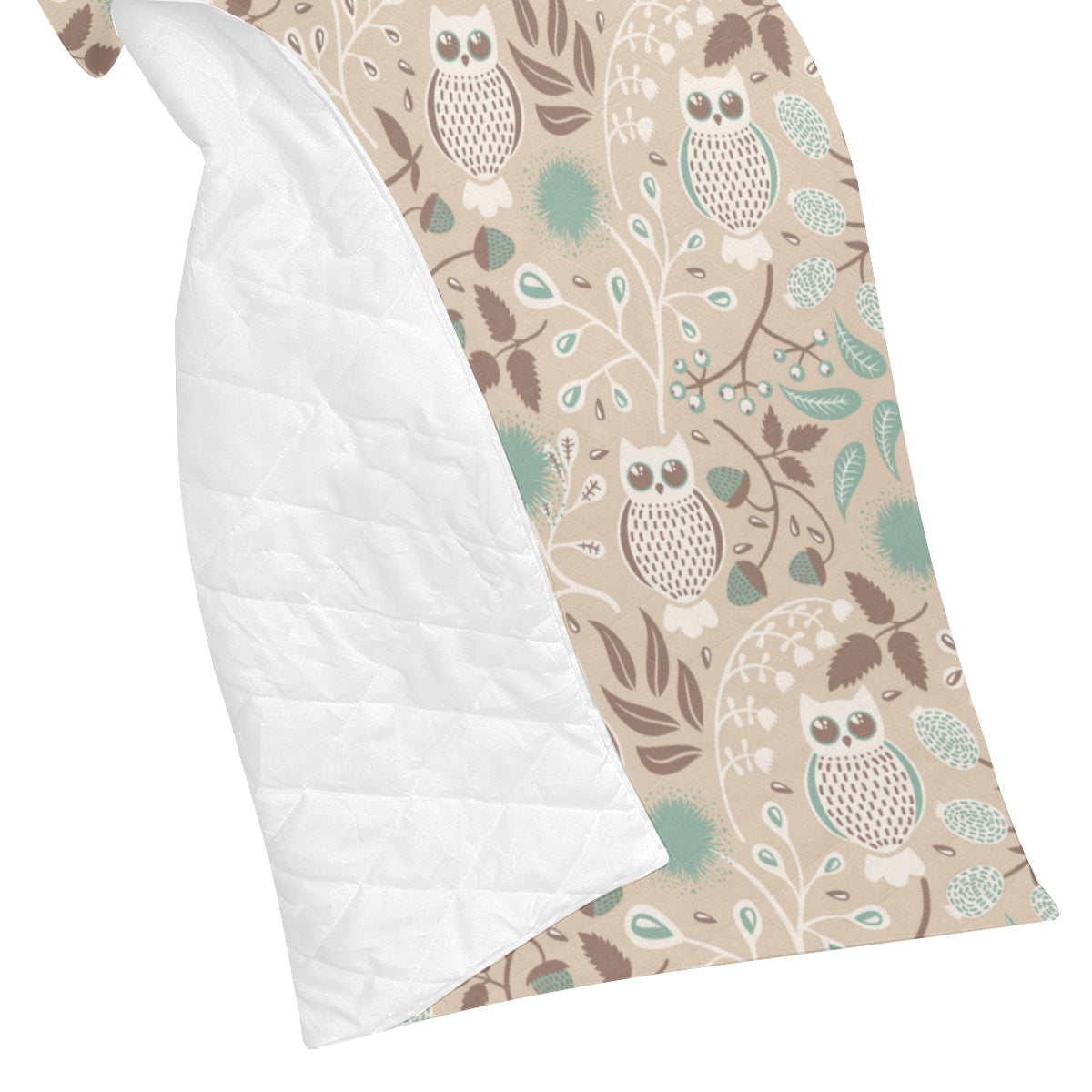 Owl Pattern Print Design A02 Premium Quilt