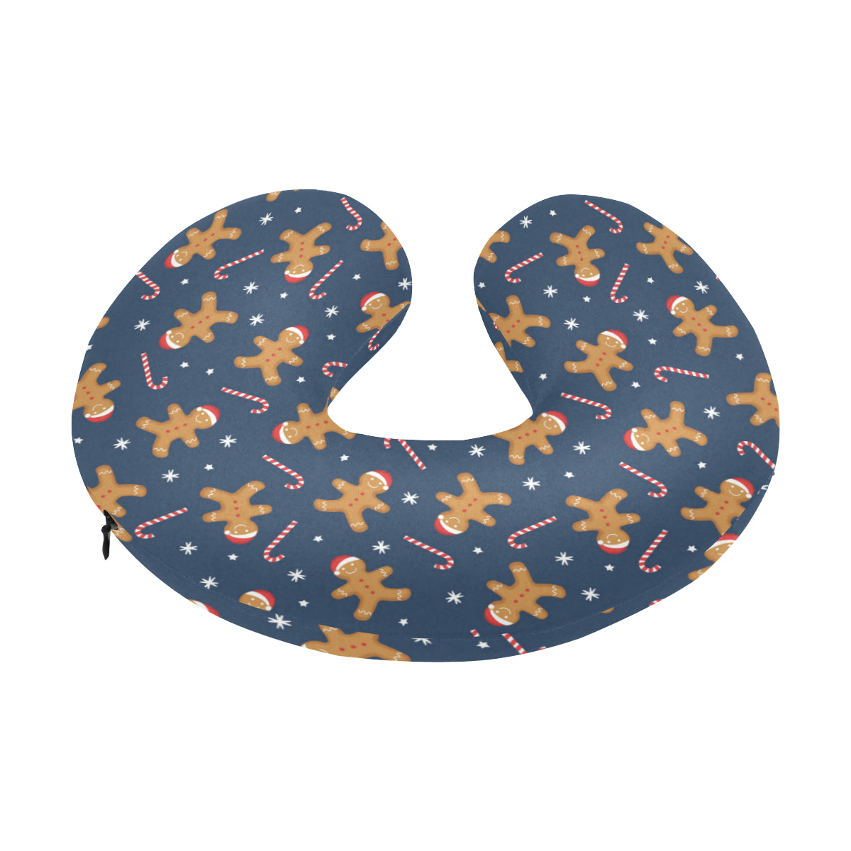 Gingerbread Pattern Print Design 01 U-Shaped Travel Neck Pillow