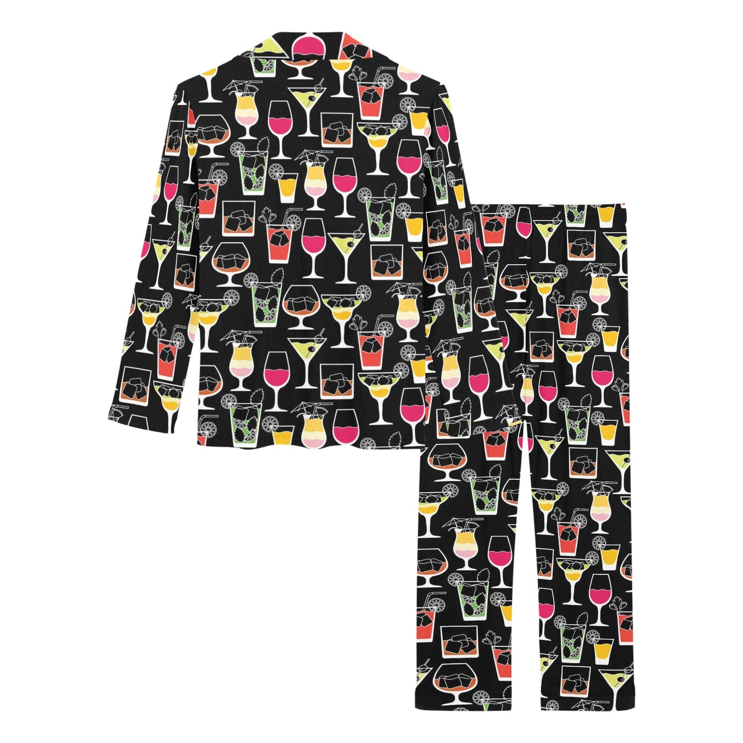 Cocktail Pattern Print Design 01 Women's Long Pajama Set