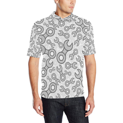 Mechanic Pattern Print Design 05 Men Polo Shirt