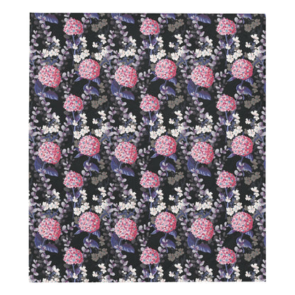 Hydrangea Pattern Print Design HD04 Premium Quilt