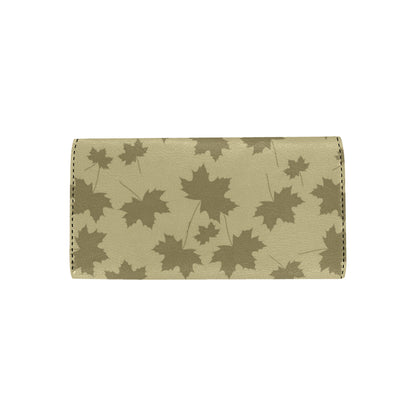 Maple Leaf Pattern Print Design 01 Women's Trifold Wallet