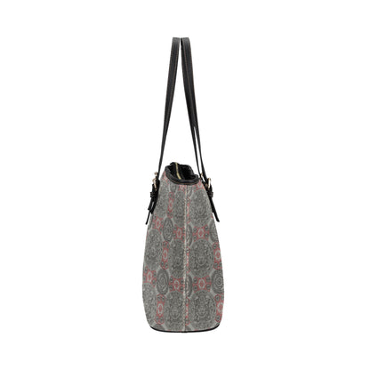 Calendar Aztec Style Print Pattern Leather Tote Bag